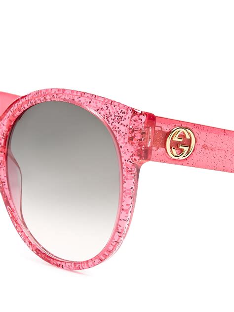 gucci pink sparkly sunglasses|gucci pink clear glasses.